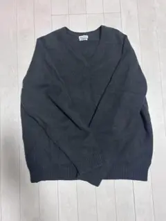 steven alan loose fit ダークネイビーVネックニット　 M