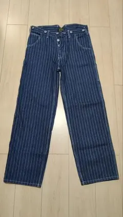 ストライプワークパンツ ダークブルー