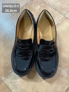 UNIQLO C コンフィールタッチ ローファー 厚底 26cm 黒