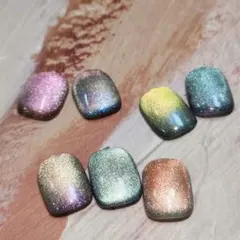 7色セット マグネットパウダー ミラー ネイル キャッツアイ ジェルネイル