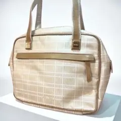 Max Mara マックスマーラ ハンドバッグ ロゴジャガード ベージュ
