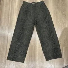 アニマル　総柄　パイソン柄 ワイドパンツ Y2K ストリート ユニセックス