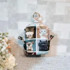 ねこ柄　ボックスポーチ　シガレットポーチ　タバコ　コスメポーチ　ミニポーチ