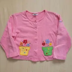 レトロ MIKI HOUSE ミキハウス ピンク カーディガン 100