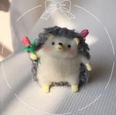 昭和レトロ ファンシー リス ぬいぐるみ フェルト お花 80s 当時物 