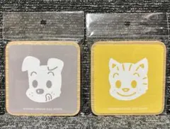 新品　オサムグッズ　木製コースター　2枚セット　犬と猫のサムネイル