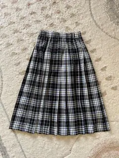 used チェックプリーツスカート