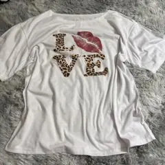 LOVE Tシャツ　y2kグランジ　半袖Tシャツ