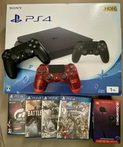 PS4 1TB 本体＋コントローラー2個＋ソフト4本 動作確認済