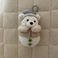 ダッフィー　雪だるま　ぬいぐるみチャーム
