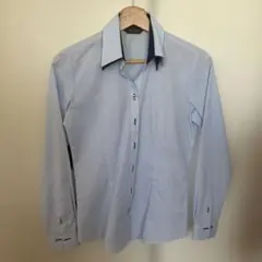 ワイシャツ　レディース　ブルー