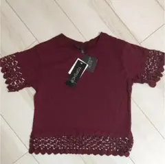 【新品タグ付き】TOP SHOP ボルドートップスのサムネイル