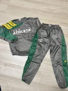 140 ATHLETA ピステ上下 グレー/グリーン