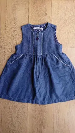 familiar デニム風 ジャンパースカート 100㎝ (小さめ)