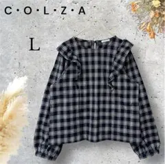 コルザ ハニーズ チェックフリルブラウス オシャレ オフィス デート フォーマル