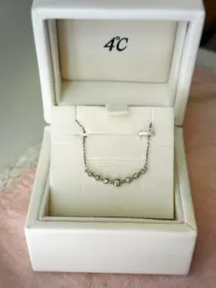 【さくら様専用】4℃ 新品未着用K10ホワイトゴールドダイヤモンドネックレス