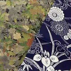 和柄生地はぎれ（植物柄）