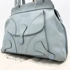 A691 MARC JACOBS レザー 2WAY トート ショルダー 水色系