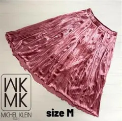 【MICHEL KLEIN】　プリーツ スカート　ロング　ピンク　光沢感　Mのサムネイル