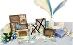 最終値下げ【結婚式ウェルカムスペース一式】ブルー系のおしゃれな装飾セット