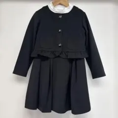 120 黒 ジャケット ワンピース カットソー 3点セット フォーマル