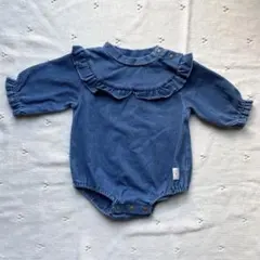 ロンパース　カバーオール　バースデイ　conoco デニム　長袖　70cm