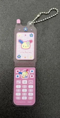 サンリオ　ガラケー型アクリルキーホルダー　ウサハナ、ポムポムプリン2種セット