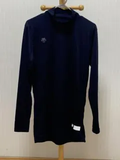 DESCENTE 長袖ハイネックアンダーシャツ　ネイビー　Oサイズ