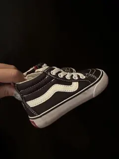 Vans ハイカットスニーカー ブラック/ホワト 13.5cm