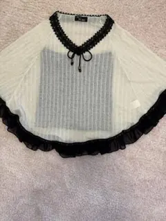 犬公様専用　夏　y2k ポンチョチュニック　黒レース　ゴシック　ベアトップ付き