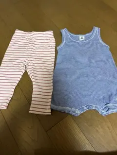 プチバトー ロンパース・カバーオール GAPレギンスセット 6ヶ月　70