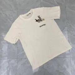 Looney Tunes Tシャツ 白 半袖 ポケット キャラクター刺繍 L