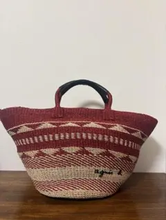 新品タグ付 agnes b VOYAGE ロゴ入り カゴバック　アニエスベー