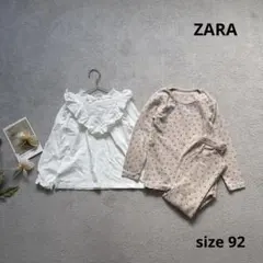 【ZARA】　キッズ　ベビー　ブラウス　花柄　長袖　春 90 100 ピカブー