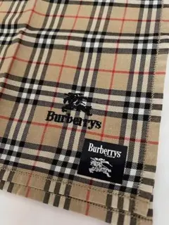 バーバリー男女兼用ホースマーク刺繍入ノバチェック柄ミニスカーフハンカチ