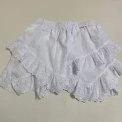 H＆M フリルレーススカート ホワイト 白