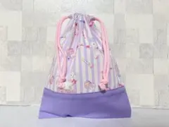 ユニコーン柄　巾着袋/給食袋