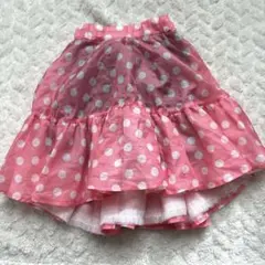 【110cm】ミニー柄　水玉　スカート　キュロット