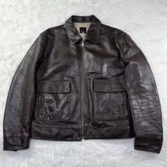 【ユーロヴィンテージ】90s A-2 オイルドレザー フライトジャケット 2XL