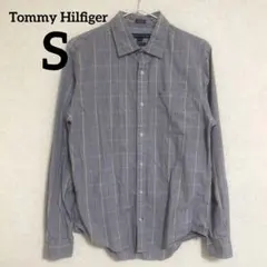 TOMMY HILFIGER 長袖チェックシャツ ブルー S