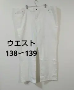 未使用ニッセンnissen 特大サイズ 白デニム　ジーンズパンツ 5Lのサムネイル