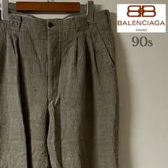 90s BALENCIAGA（バレンシアガ）太畝コーデュロイパンツ/グレー系のサムネイル