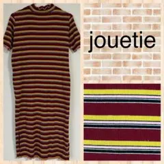 jouetie フリル付きストライプワンピース