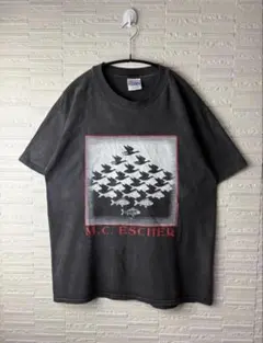 90s メキシコ製ヴィンテージM.C ESCHER エッシャー　アートTシャツ