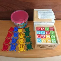 ABC BLOCKS ブロック 木 知育玩具 指ではじいて！ かえるさんジャンプ