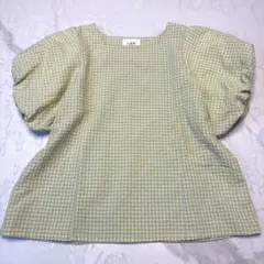 93 LIEN リアン　プティマイン　ギンガムチェック　トップス　ブラウス