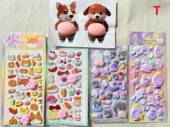 犬のおなか2枚＋肉球・おしり4枚入りの韓国風ぷにぷに3Dデコシール6枚セット