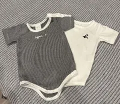 ボディスーツ2点セット（ストライプ・無地）