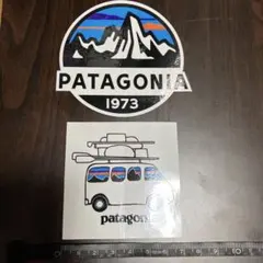 パタゴニア patagonia 白文字 カッティングステッカー オレンジロゴ