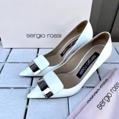35 Sergio rossi sr1 セルジオロッシ パンプス 白　22
